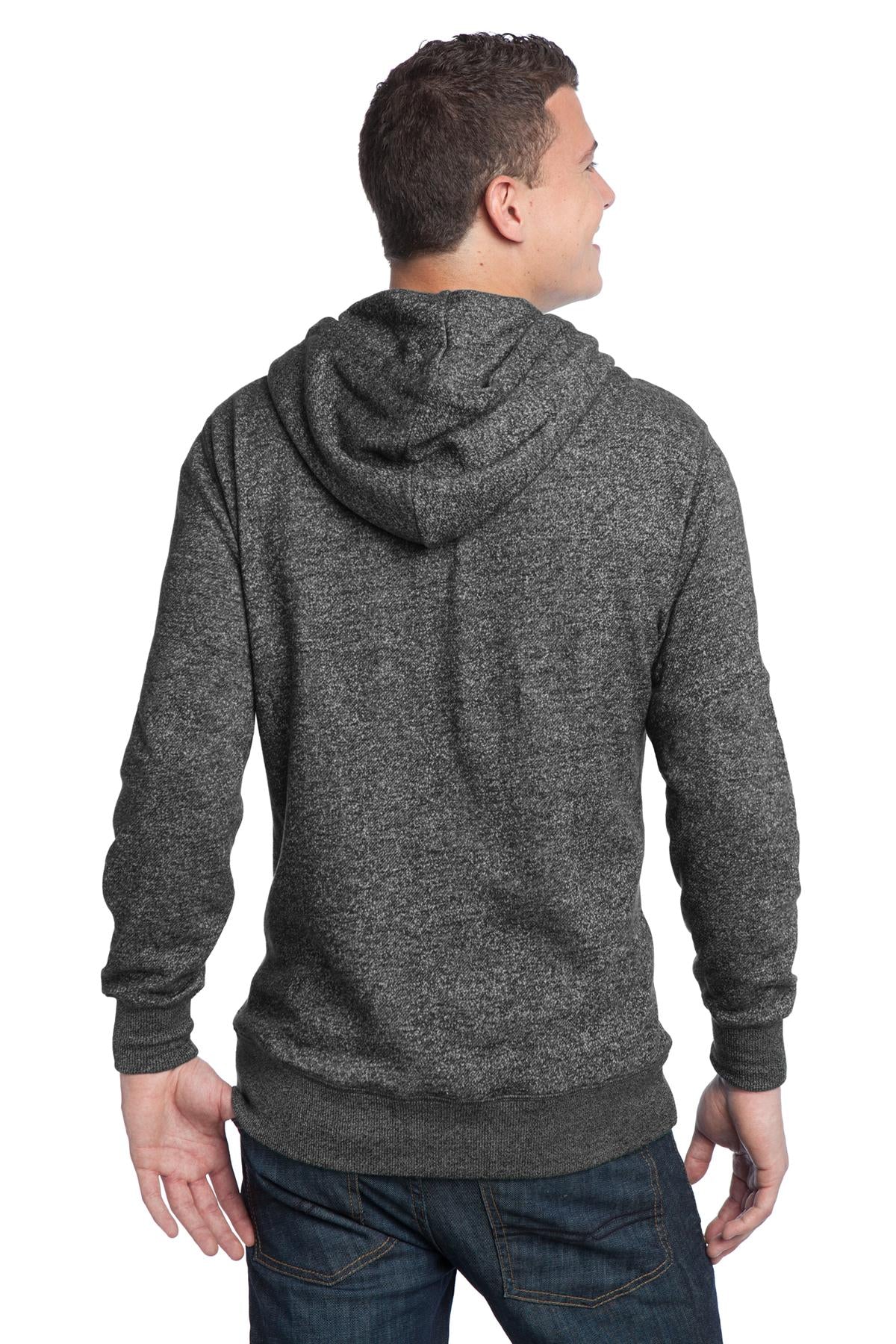District Young Men's Marled Fleece Full-Zip Hoodie DT192 District