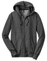 District Young Men's Marled Fleece Full-Zip Hoodie DT192 District