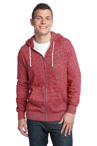 District Young Men's Marled Fleece Full-Zip Hoodie DT192