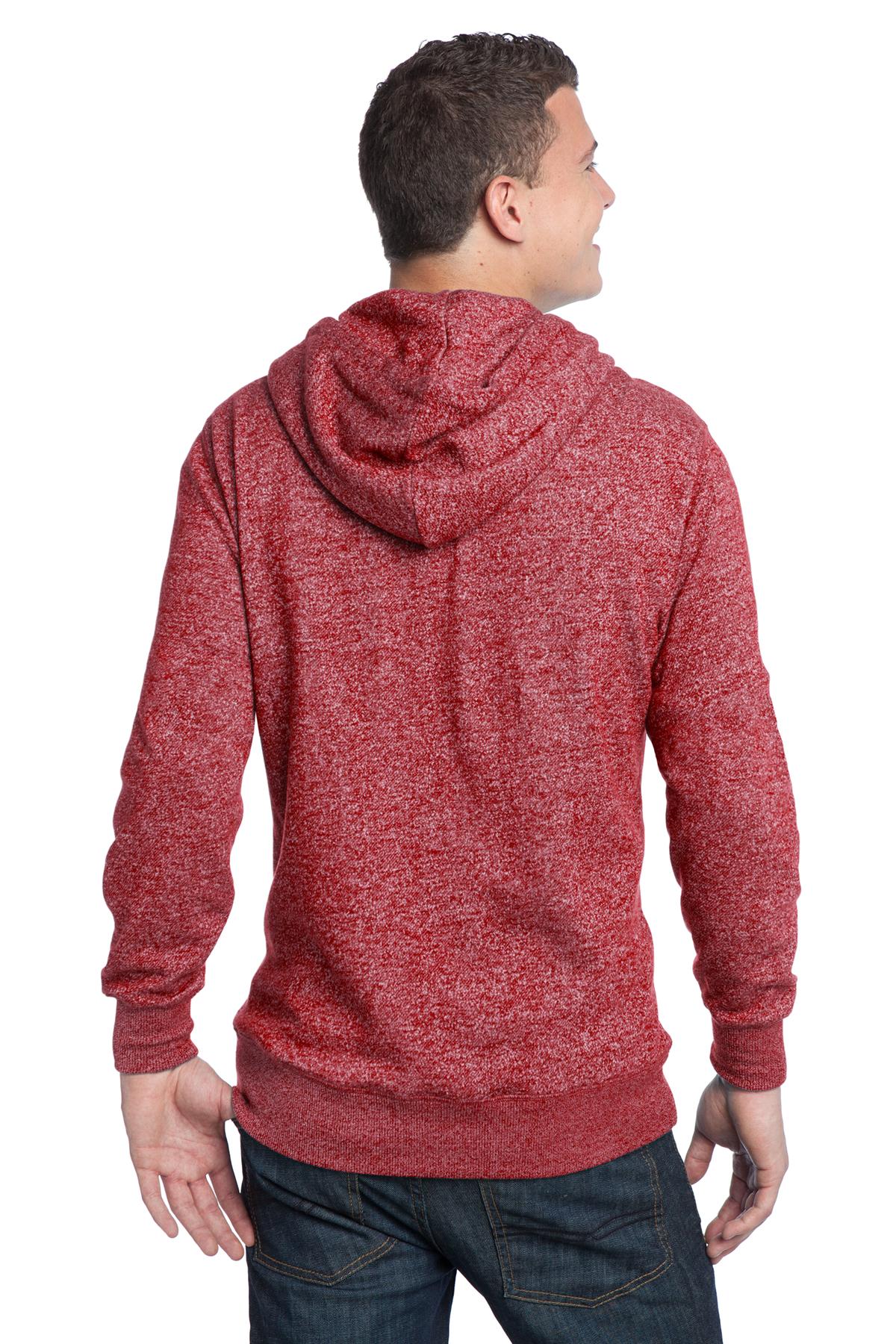 District Young Men's Marled Fleece Full-Zip Hoodie DT192 District