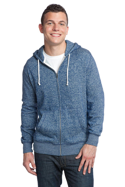 District Young Men's Marled Fleece Full-Zip Hoodie DT192