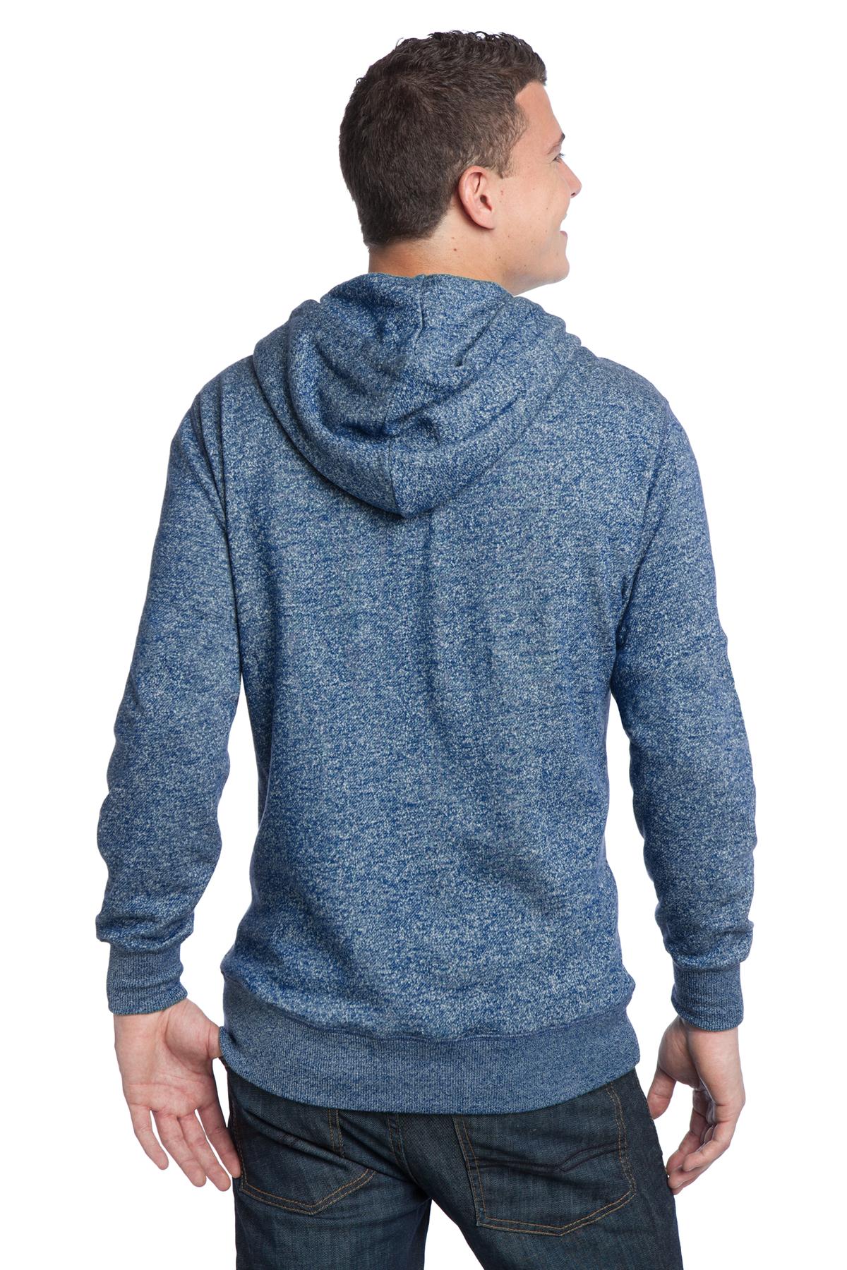 District Young Men's Marled Fleece Full-Zip Hoodie DT192 District