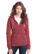 District Juniors Marled Fleece Full-Zip Hoodie DT292 District