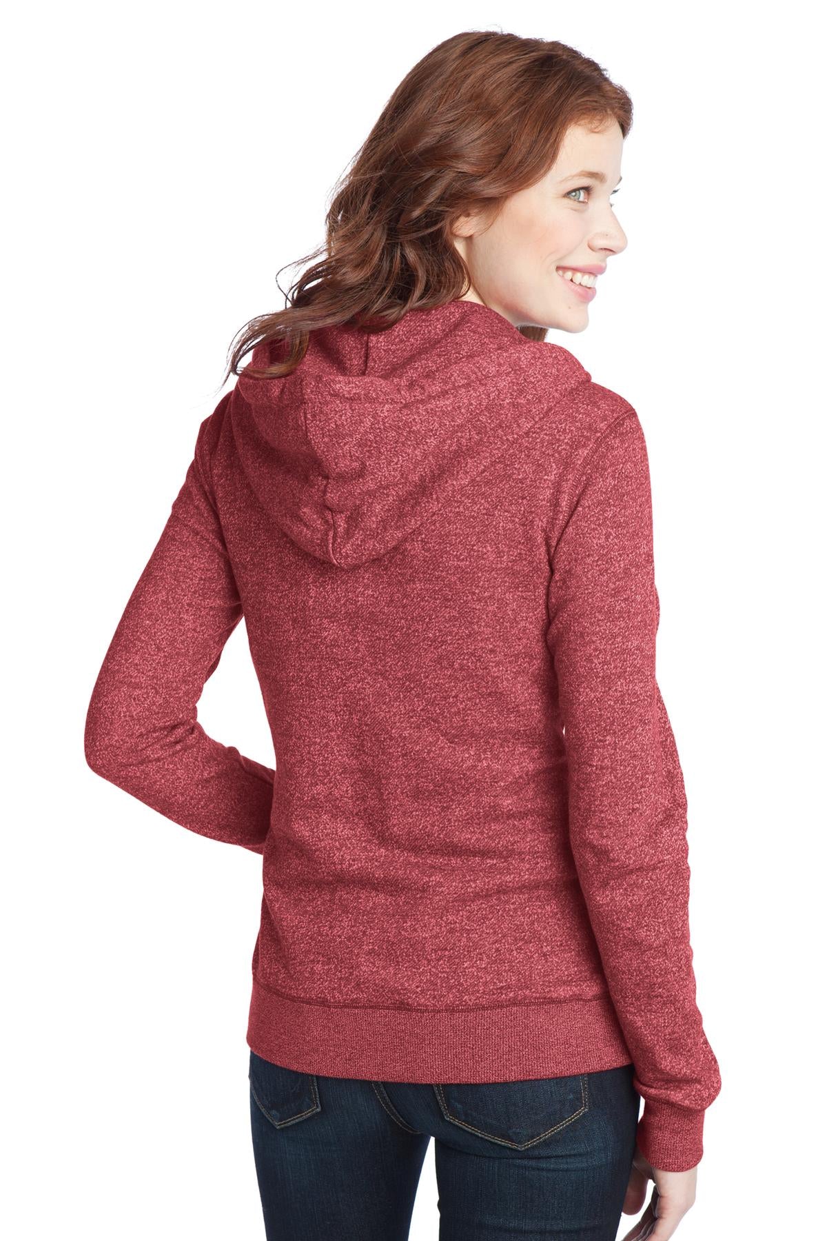 District Juniors Marled Fleece Full-Zip Hoodie DT292 District