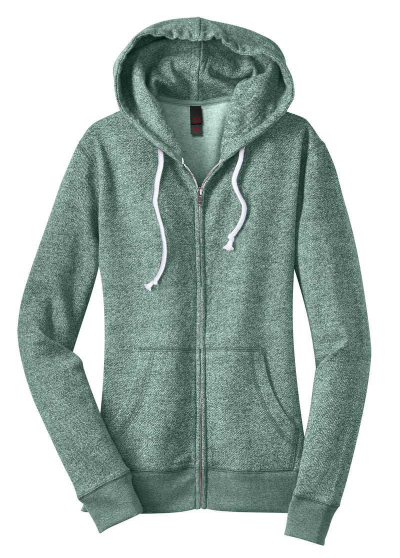 District Juniors Marled Fleece Full-Zip Hoodie DT292