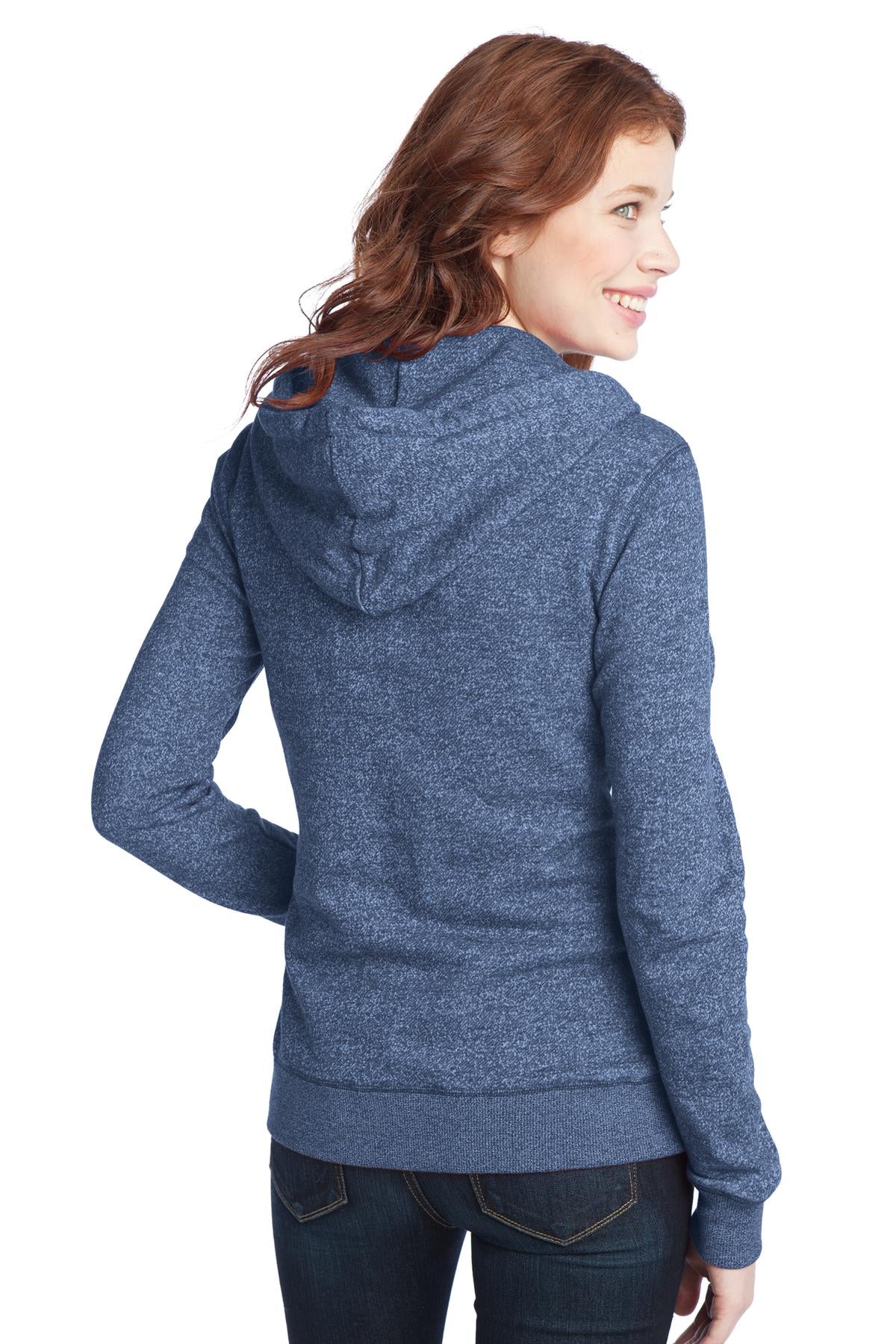 District Juniors Marled Fleece Full-Zip Hoodie DT292 District