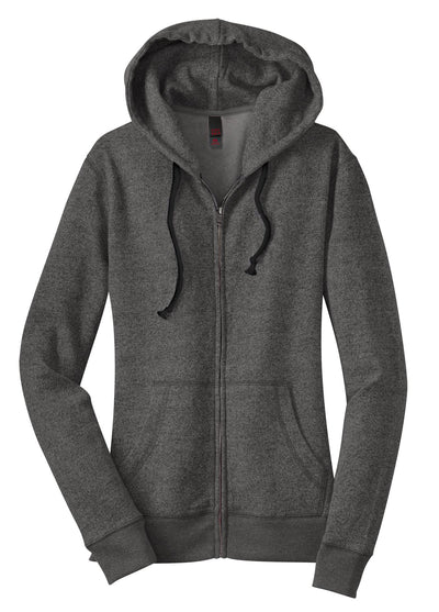 District Juniors Marled Fleece Full-Zip Hoodie DT292