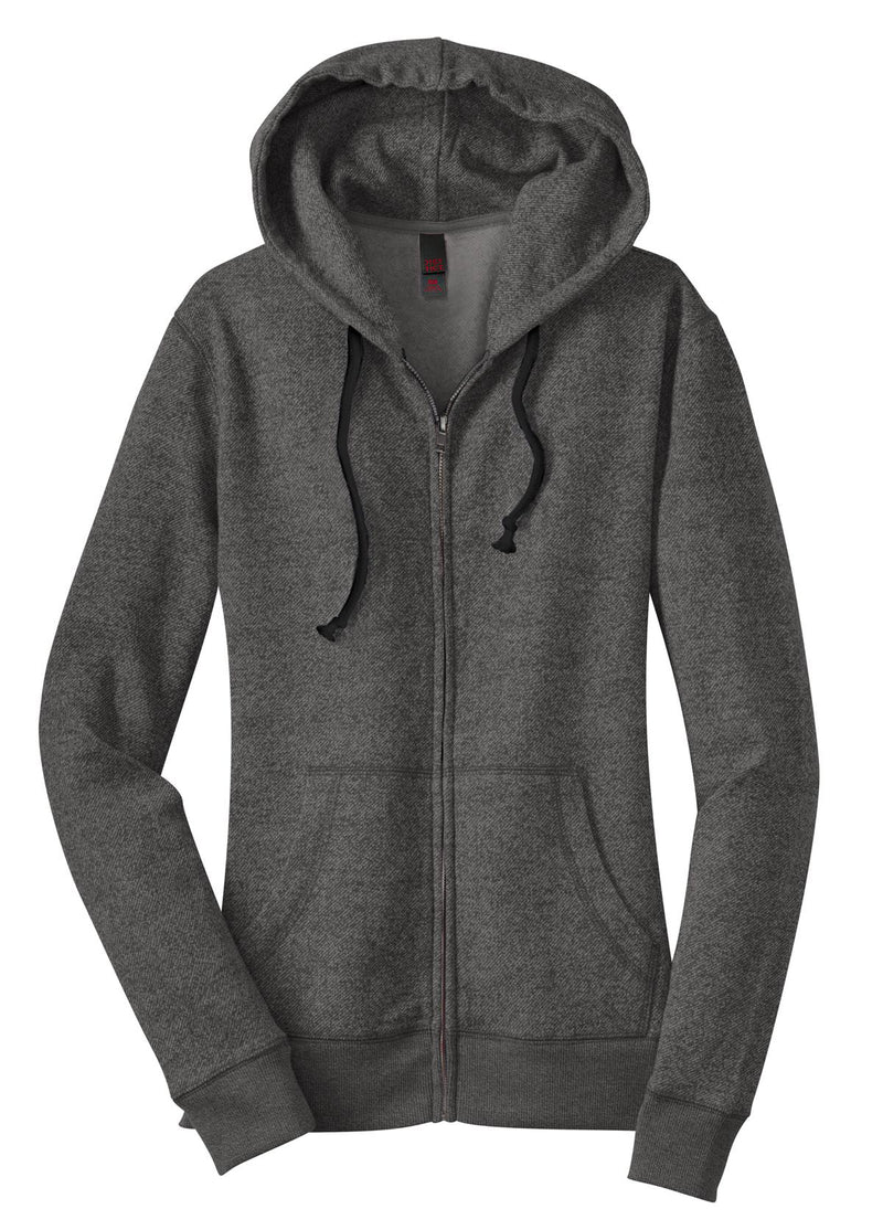 District Juniors Marled Fleece Full-Zip Hoodie DT292