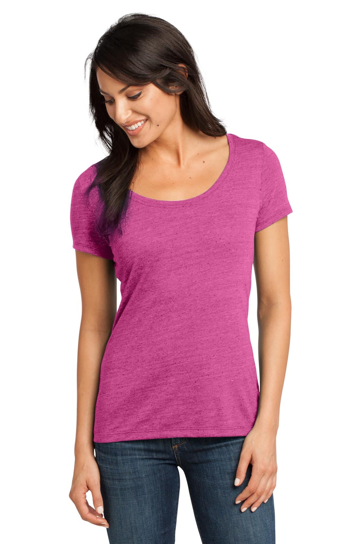 District Made Ladies Textured Scoop Tee. DM471 District