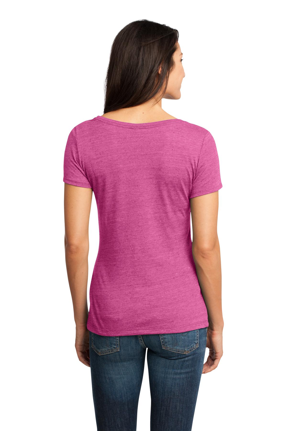 District Made Ladies Textured Scoop Tee. DM471 District