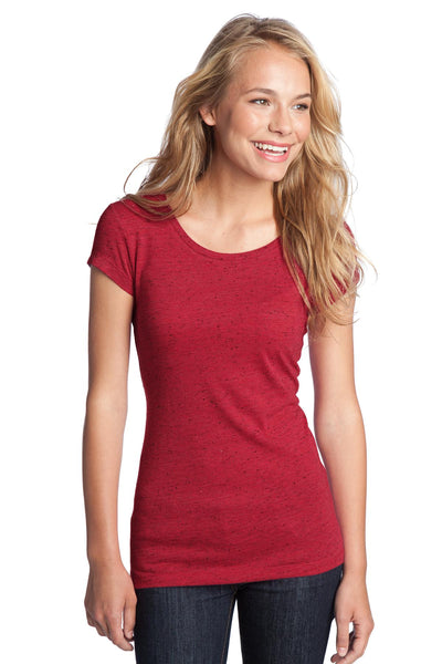 District Juniors Textured Girly Crew Tee. DT270