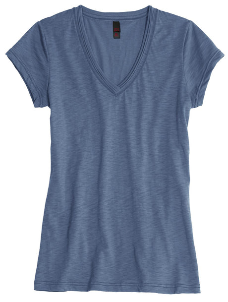 District Juniors Slub V-Neck Tee. DT240 District