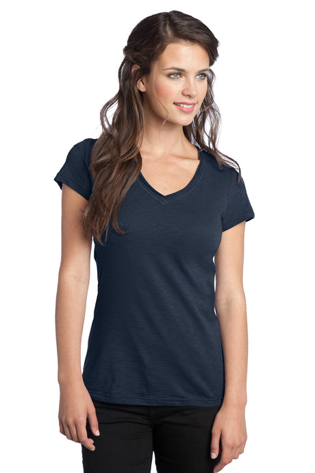 District Juniors Slub V-Neck Tee. DT240 District