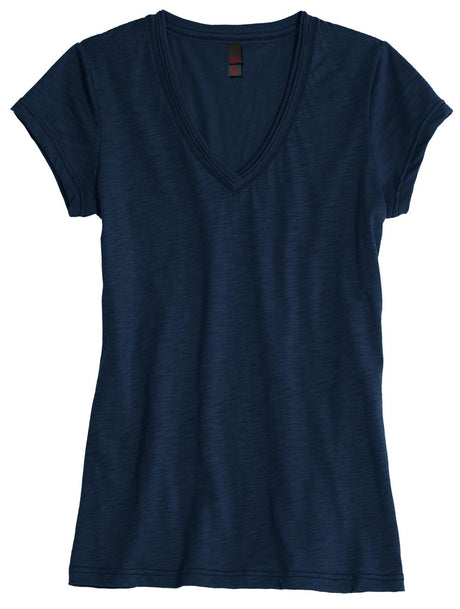 District Juniors Slub V-Neck Tee. DT240 District
