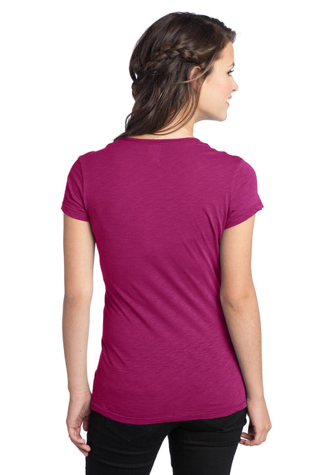District Juniors Slub V-Neck Tee. DT240 District