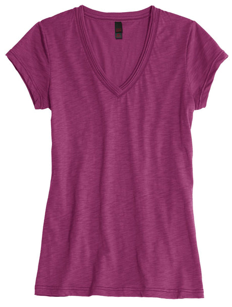 District Juniors Slub V-Neck Tee. DT240 District