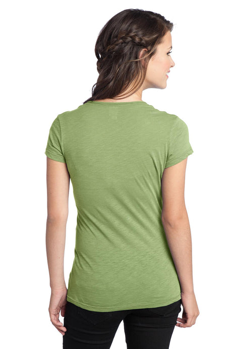 District Juniors Slub V-Neck Tee. DT240 District