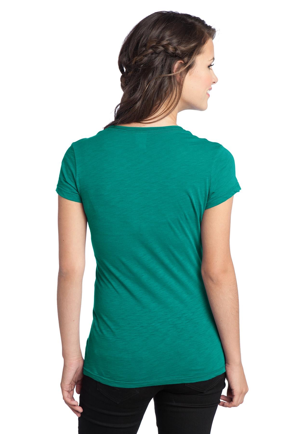 District Juniors Slub V-Neck Tee. DT240 District