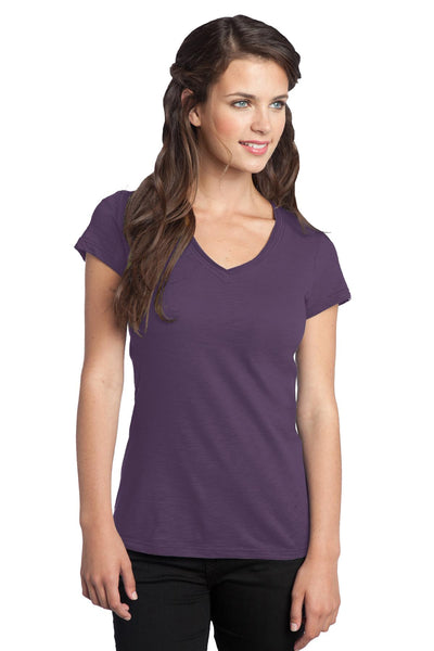 District Juniors Slub V-Neck Tee. DT240