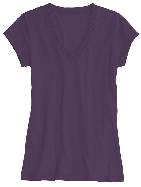 District Juniors Slub V-Neck Tee. DT240 District