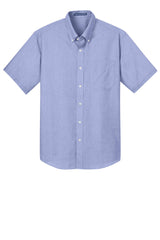 Port Authority Men's Short Sleeve Crosshatch Easy Care Shirt. S656 Mens Apparel Shirts & Tops
