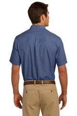 Port Authority Men's Short Sleeve Crosshatch Easy Care Shirt. S656 Mens Apparel Shirts & Tops