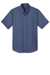 Port Authority Men's Short Sleeve Crosshatch Easy Care Shirt. S656 Mens Apparel Shirts & Tops
