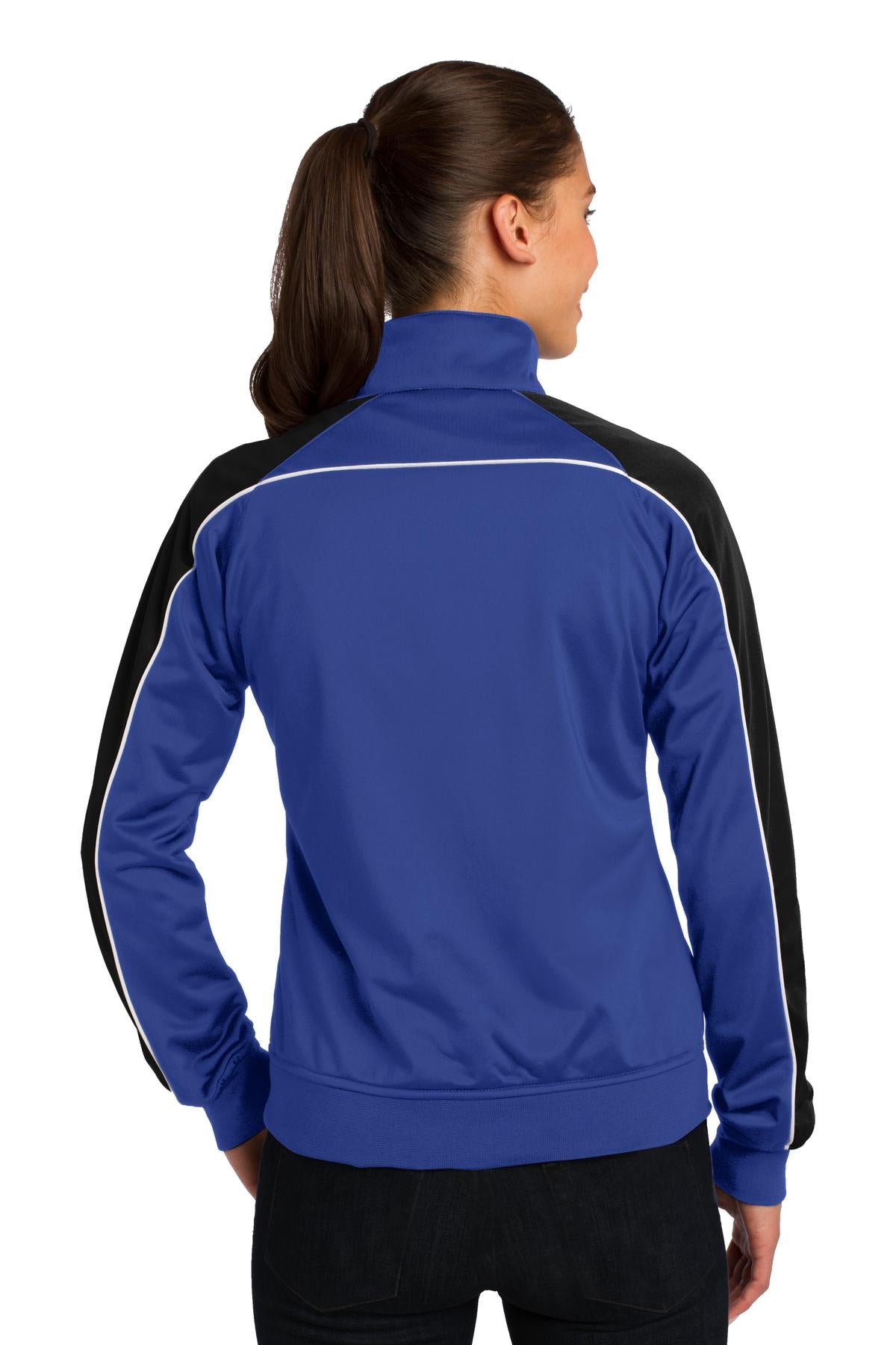 Sport-Tek Ladies Piped Tricot Track Jacket. LST92