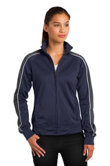 Sport-Tek Ladies Piped Tricot Track Jacket. LST92
