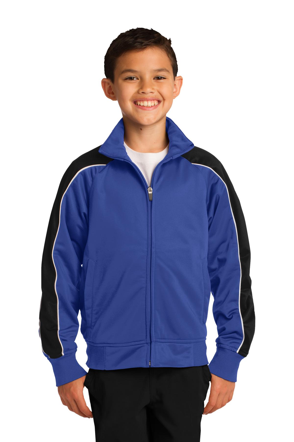 Sport-Tek Youth Piped Tricot Track Jacket. YST92
