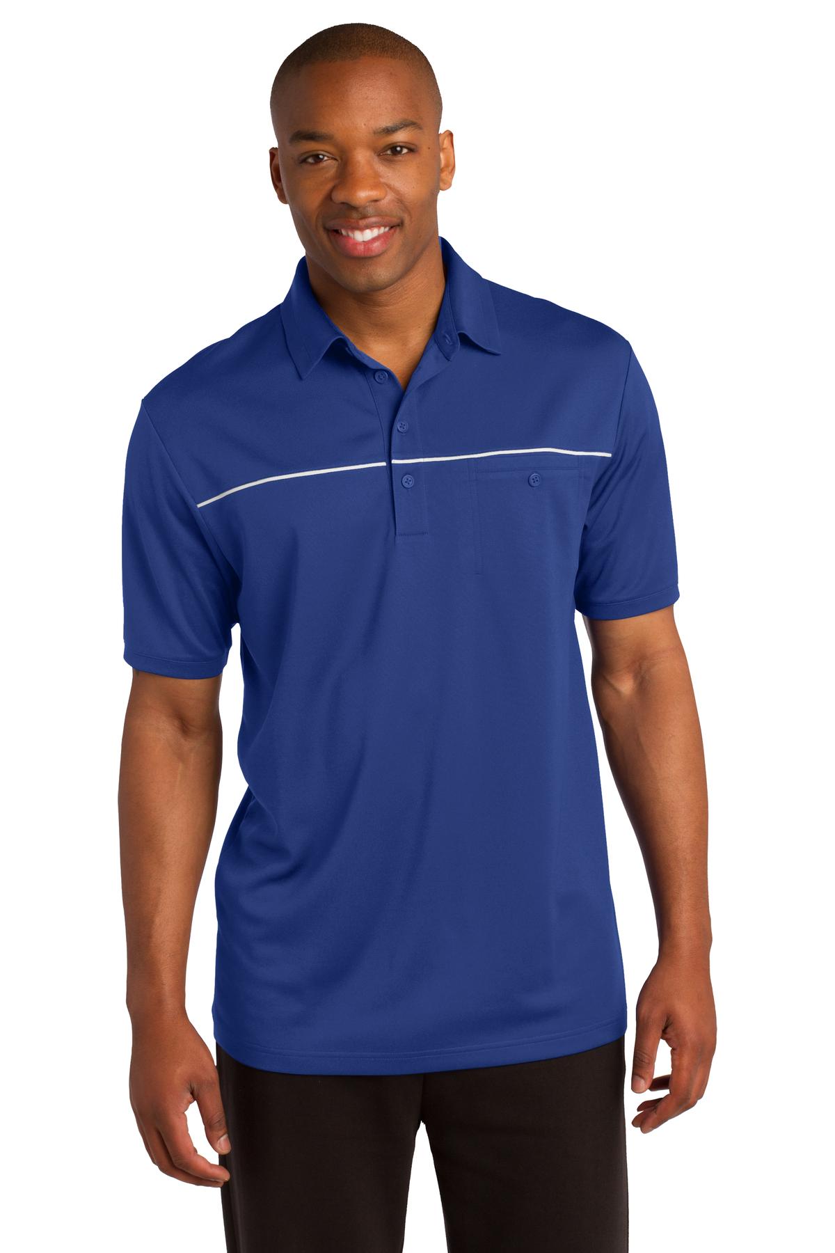 Sport-Tek Men's PosiCharge Micro-Mesh Piped Polo. ST686