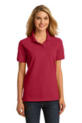 Port & Company Ladies Ring Spun Pique Polo. LKP150 Womens Apparel Shirts & Tops