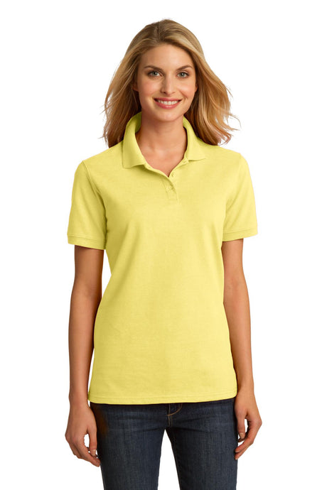 Port & Company Ladies Ring Spun Pique Polo. LKP150 Womens Apparel Shirts & Tops