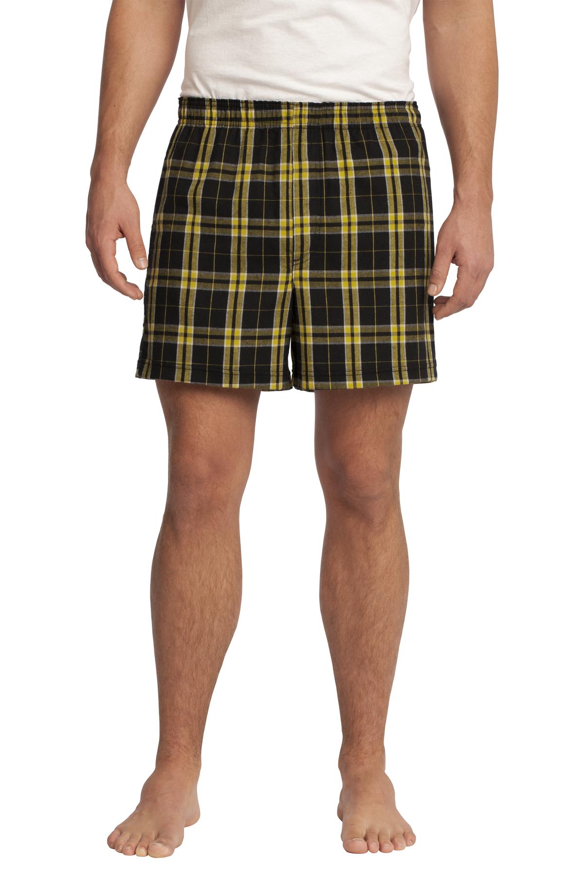 District Young Men's Flannel Plaid Boxer. DT1801 District
