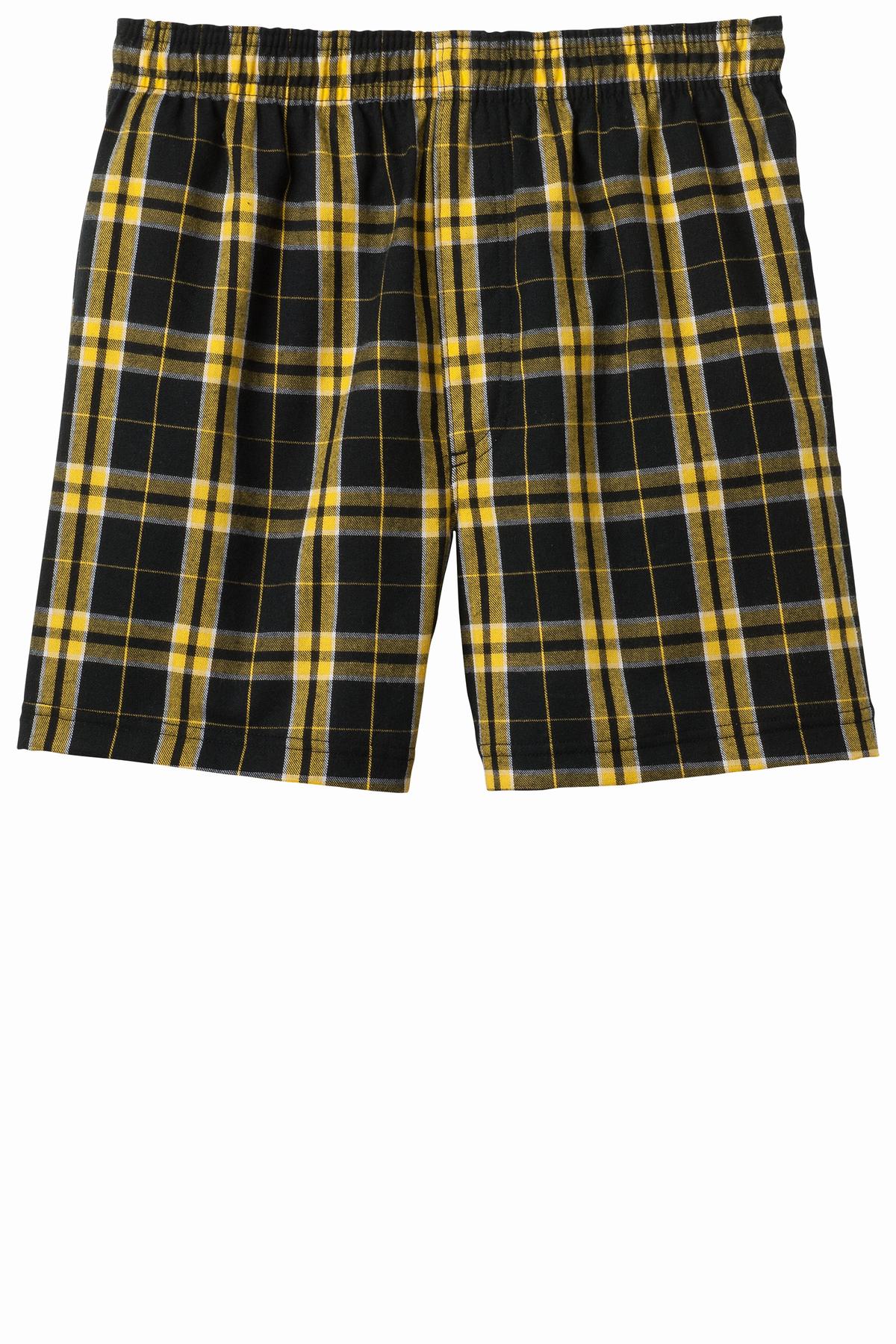 District Young Men's Flannel Plaid Boxer. DT1801 District