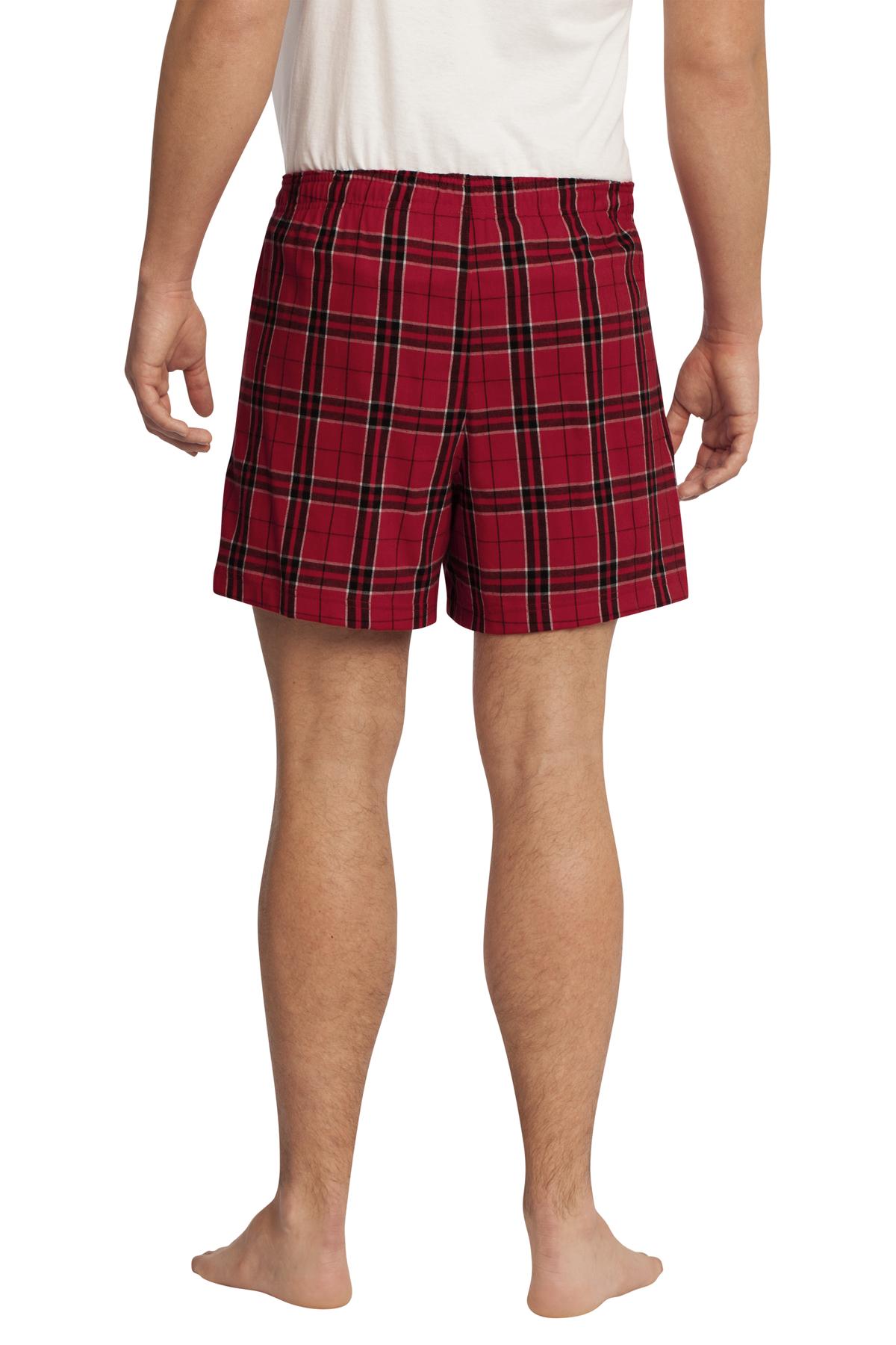 District Young Men's Flannel Plaid Boxer. DT1801 District