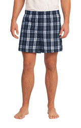 District Young Men's Flannel Plaid Boxer. DT1801 District