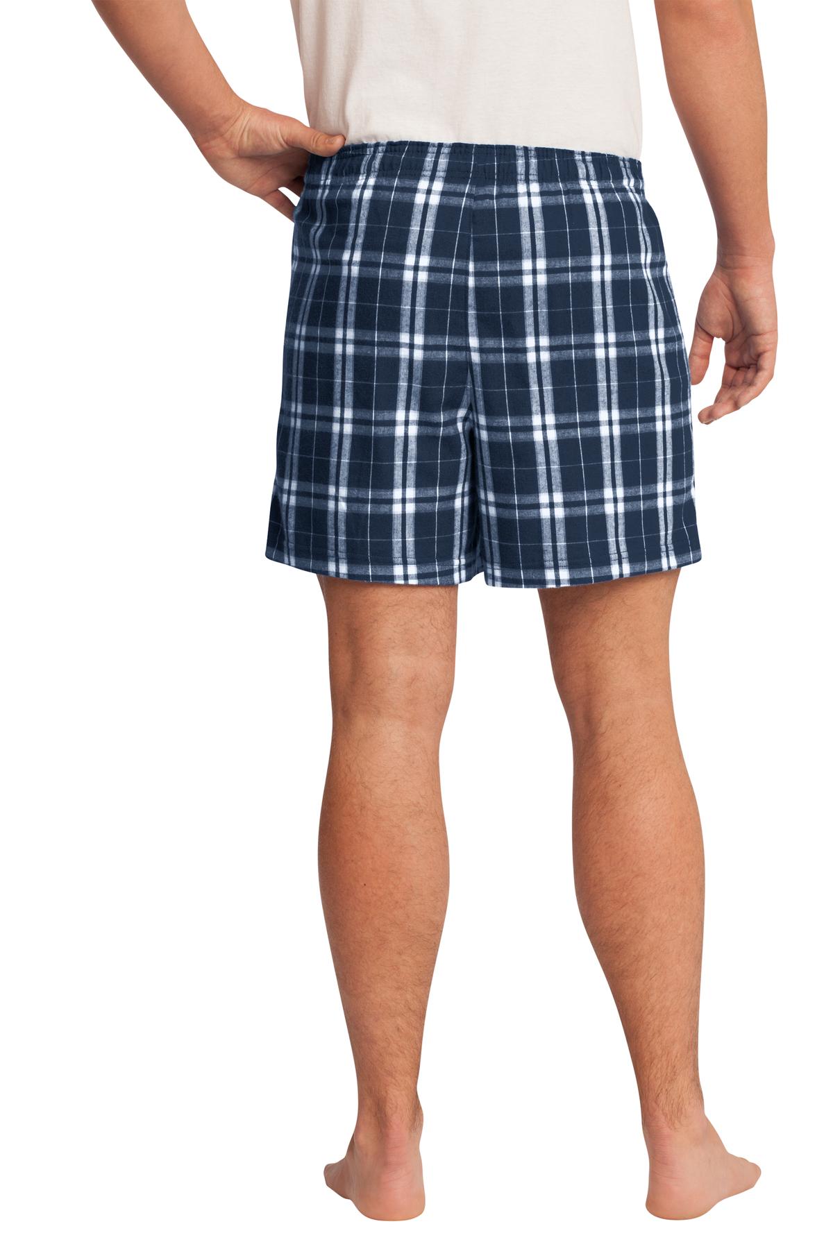 District Young Men's Flannel Plaid Boxer. DT1801 District