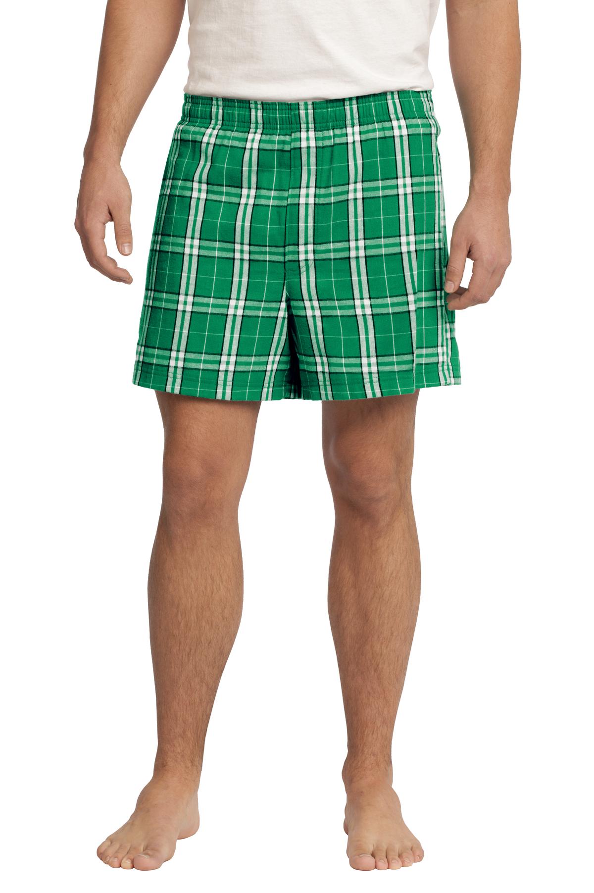 District Young Men's Flannel Plaid Boxer. DT1801 District