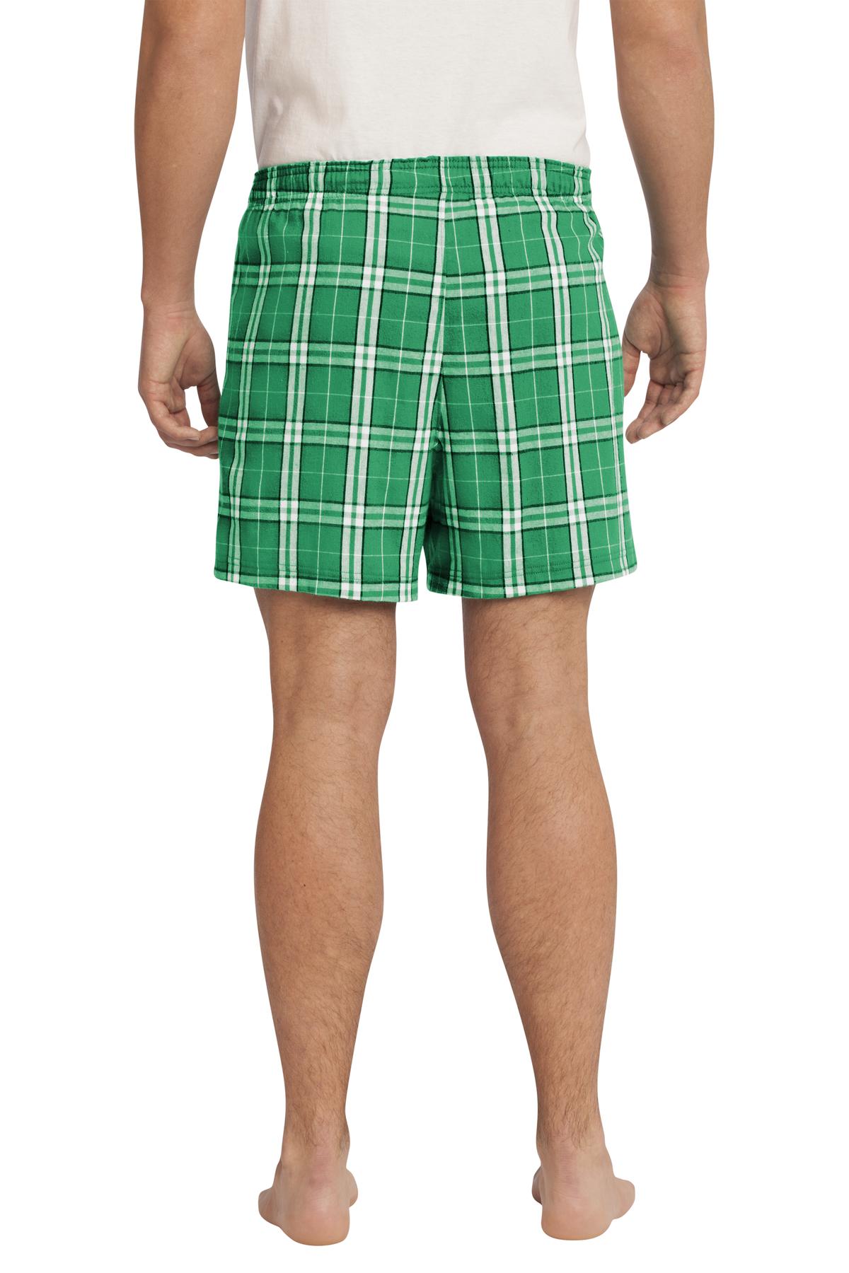 District Young Men's Flannel Plaid Boxer. DT1801 District