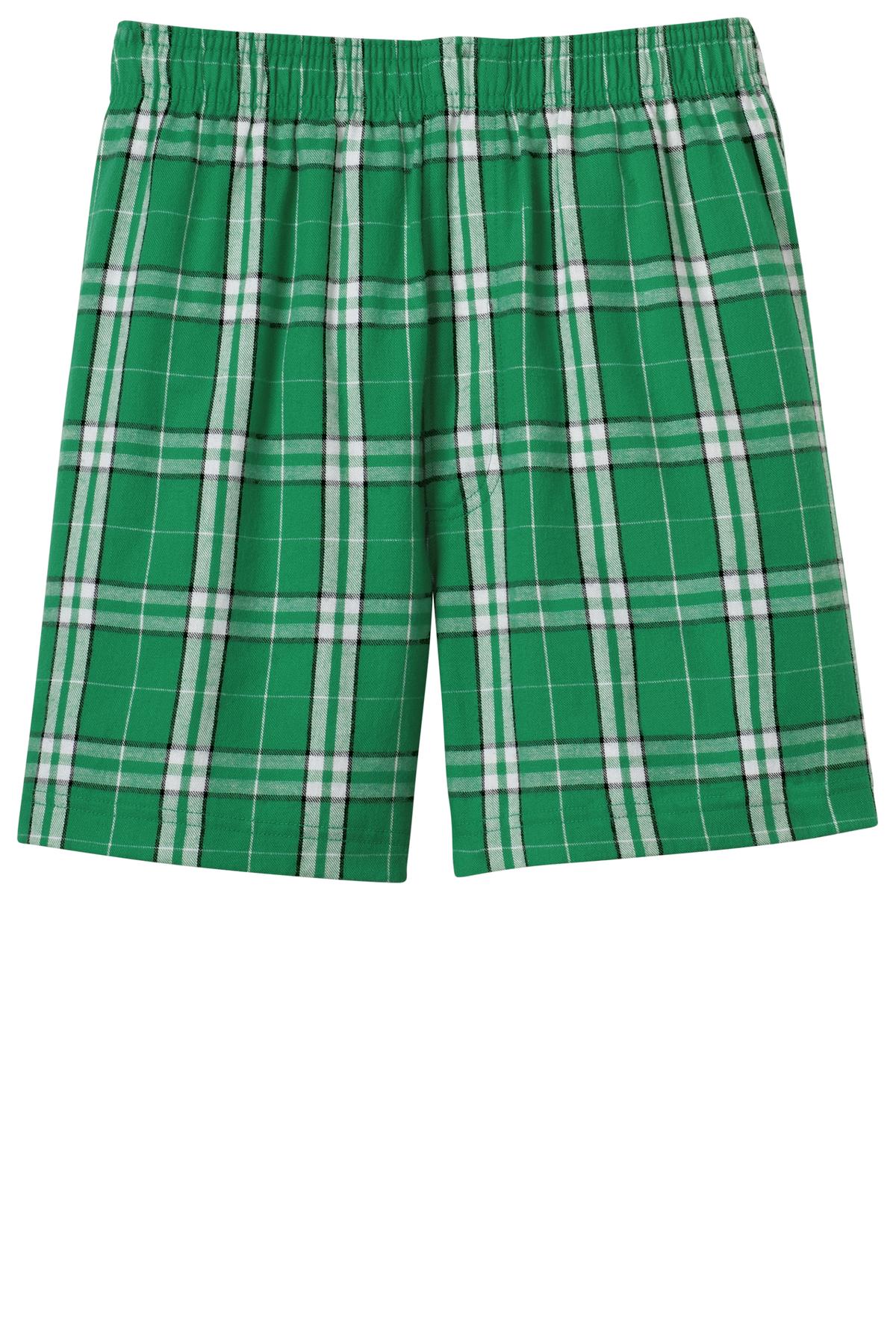 District Young Men's Flannel Plaid Boxer. DT1801 District