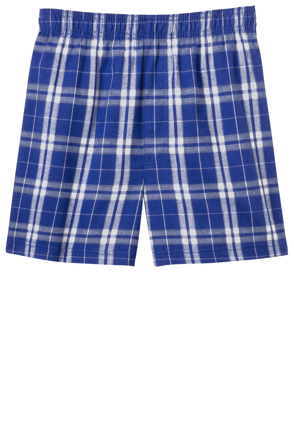 District Young Men's Flannel Plaid Boxer. DT1801 District
