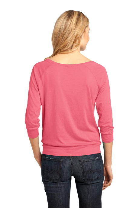 District Made Ladies Modal Blend 3/4-Sleeve Raglan DM482 District