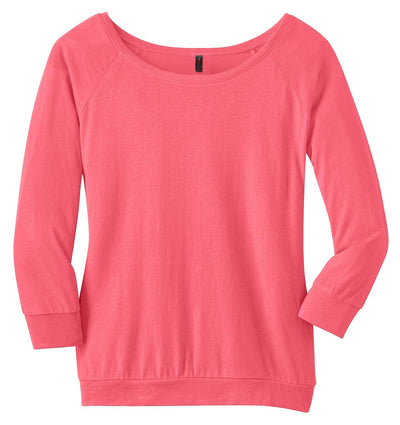 District Made Ladies Modal Blend 3/4-Sleeve Raglan DM482