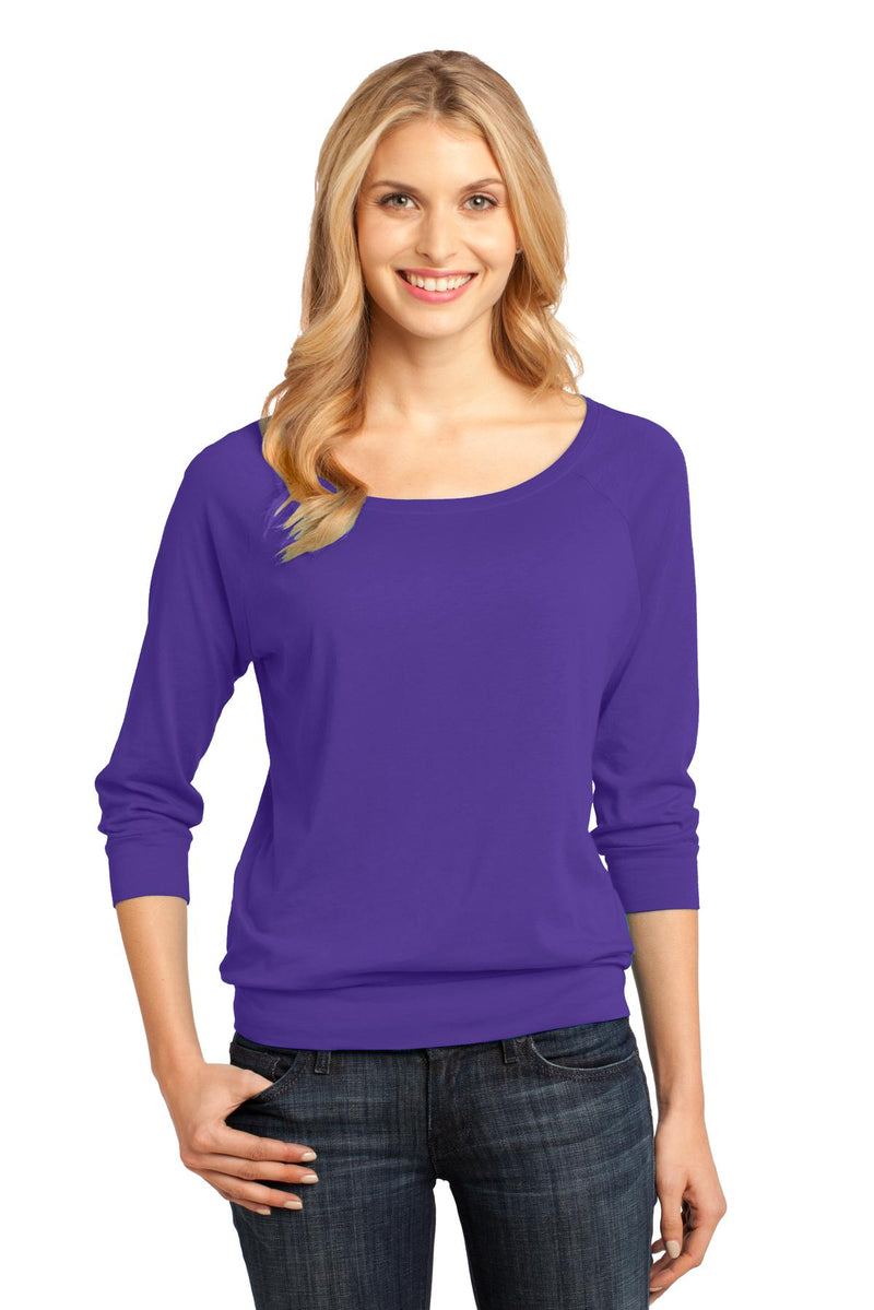 District Made Ladies Modal Blend 3/4-Sleeve Raglan DM482