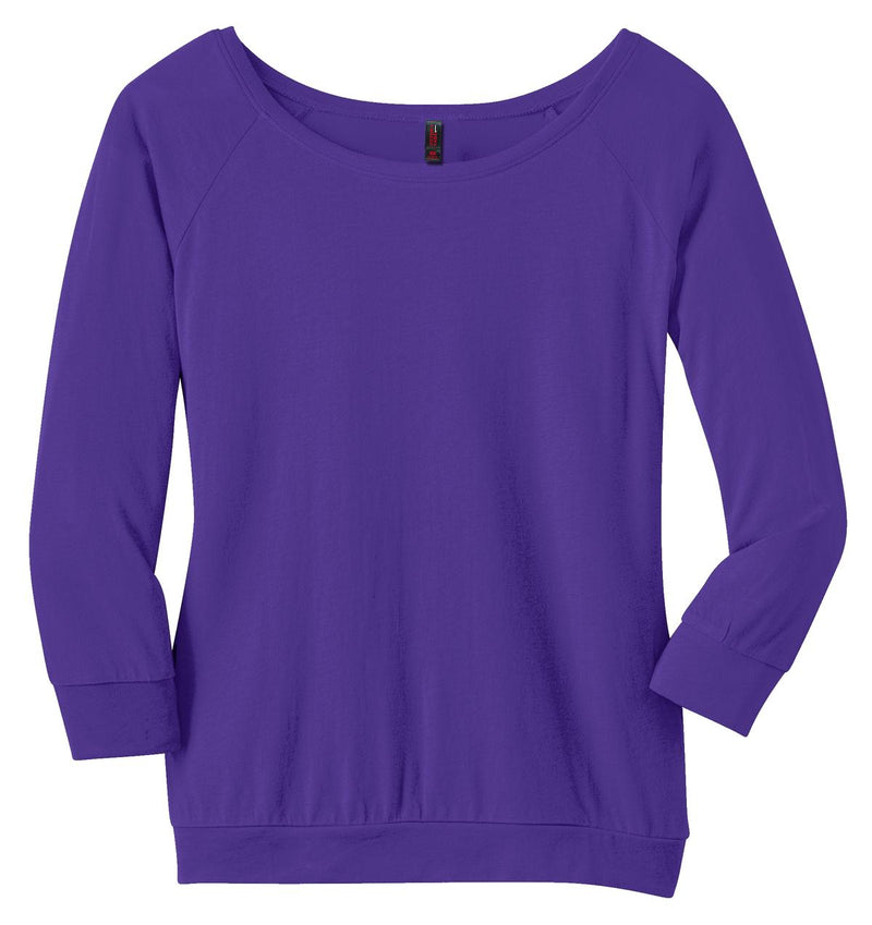 District Made Ladies Modal Blend 3/4-Sleeve Raglan DM482