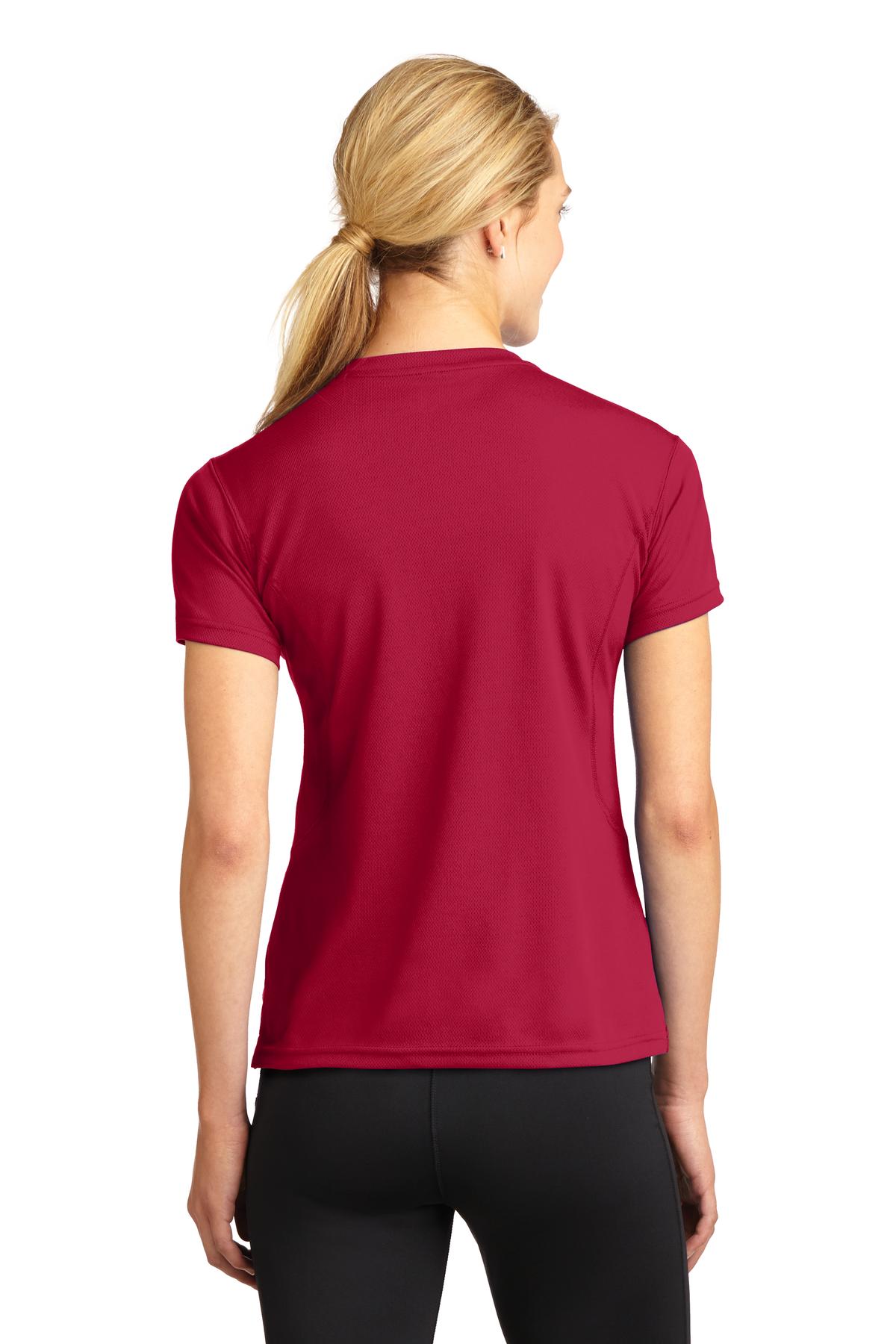 Sport-Tek Dri-Mesh Ladies V-Neck T-Shirt.  L468V