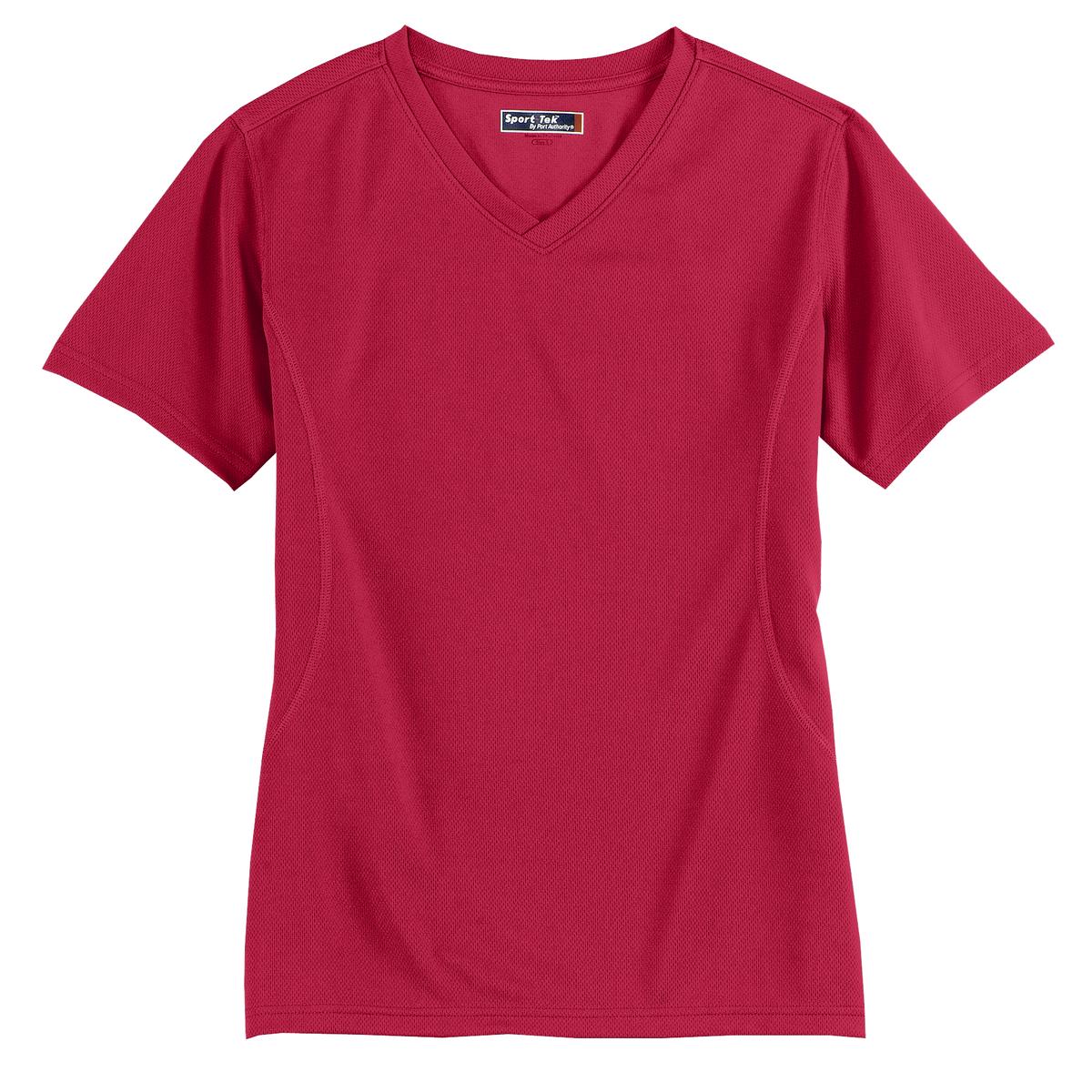 Sport-Tek Dri-Mesh Ladies V-Neck T-Shirt.  L468V