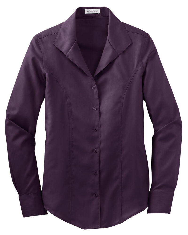 Red House Ladies Herringbone Non-Iron Button-Down Shirt. RH48