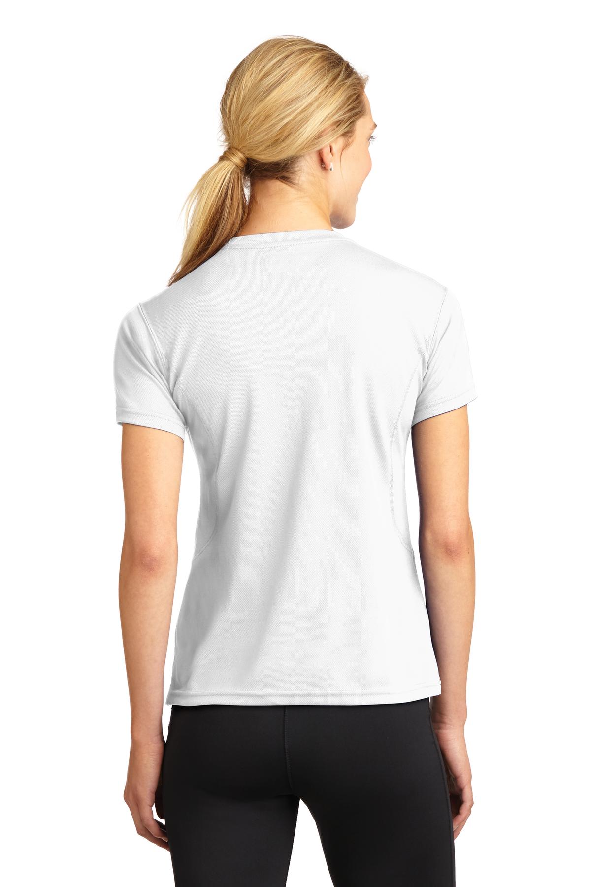 Sport-Tek Dri-Mesh Ladies V-Neck T-Shirt.  L468V